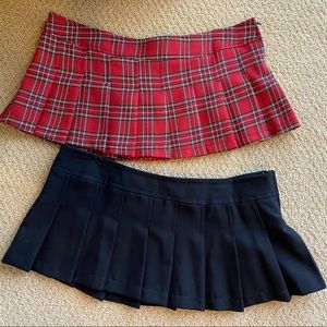 Lip Service Micro Pleated Skirts both size Small